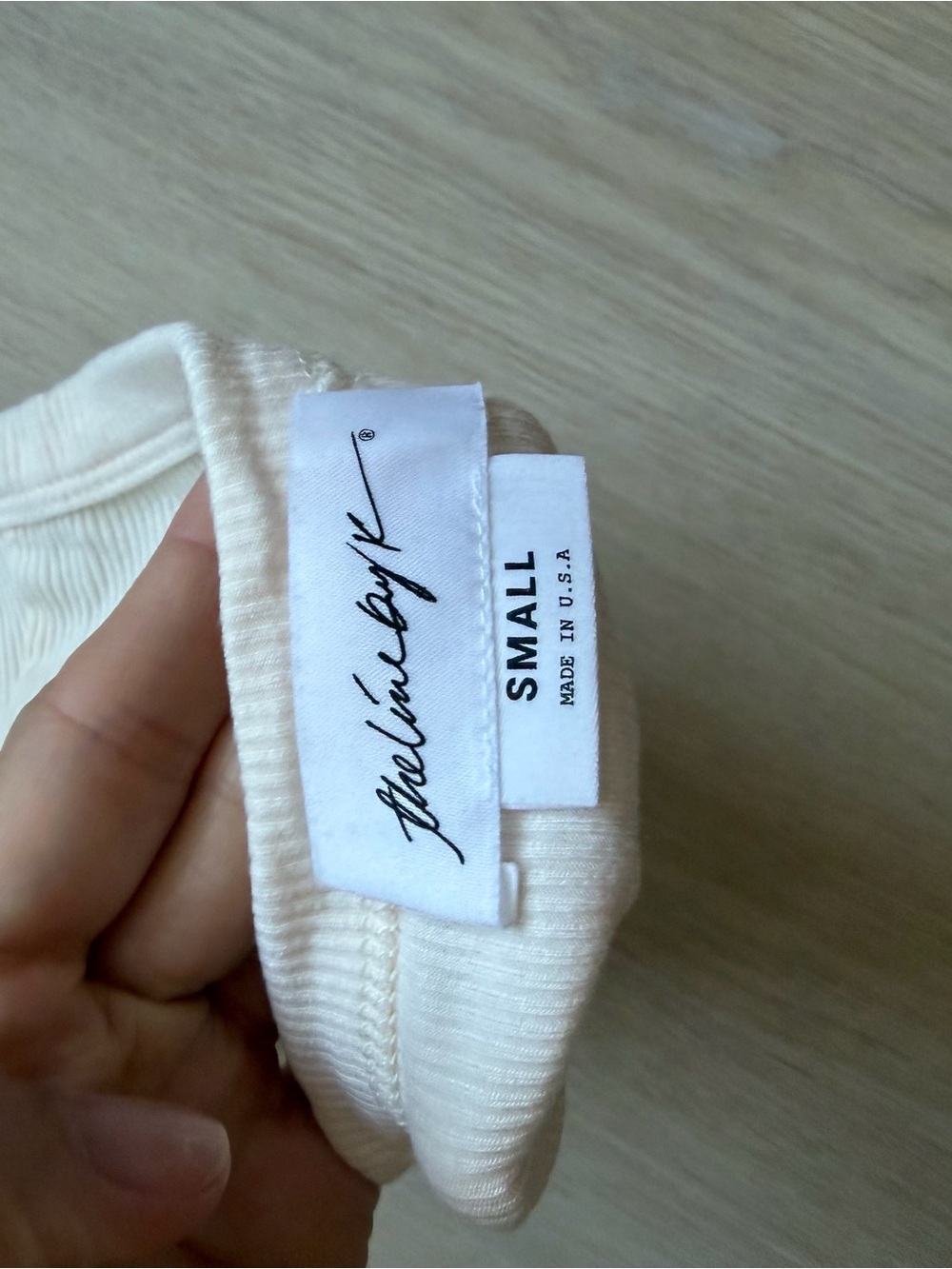 The Line by K Off-White One-Shoulder Ribbed Tank Top - Picture 5 of 6